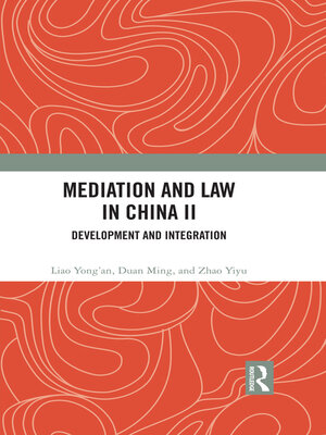 cover image of Mediation and Law in China II